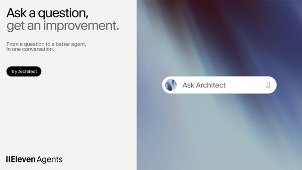 ElevenLabs ad: Meet ElevenAgents Architect