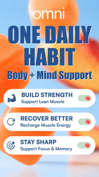 OMNI Longevity ad: Creatine Made Delicious 🍉 🍑
