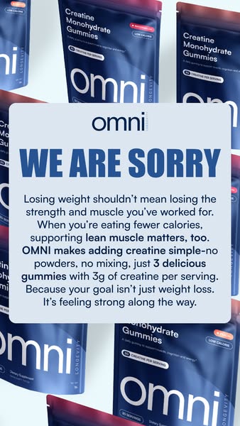 OMNI Longevity ad: Creatine Made Delicious 🍉 🍑