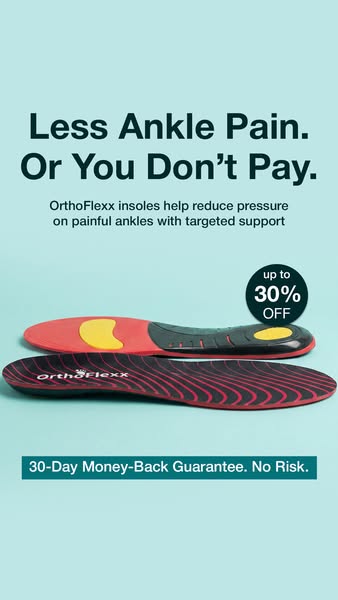 OrthoFlexx ad: Insoles For Alignment And Stability