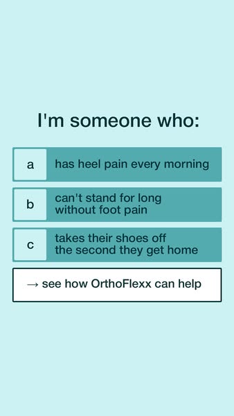 OrthoFlexx ad: Insoles For Alignment And Stability