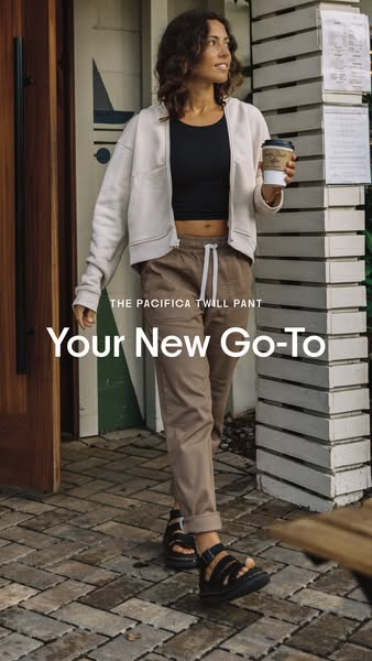 Free Fly Apparel ad: “Absolutely the most comfortable pants I own. They’re sturdy, flattering, and have the perfect amount of stretch. They’ve been great dressed