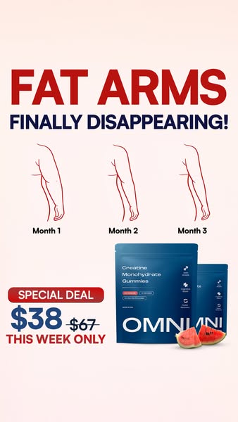 OMNI Longevity ad: Creatine Made Delicious 🍉 🍑