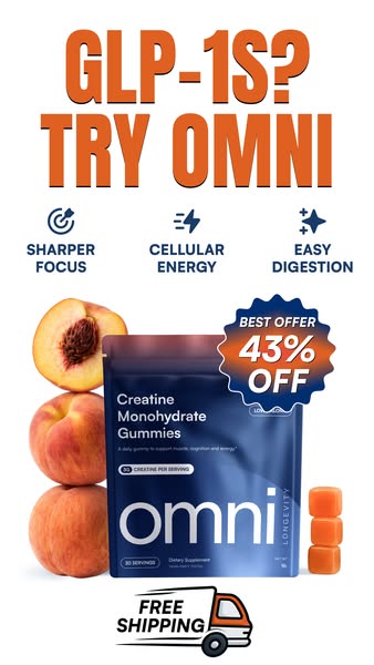 OMNI Longevity ad: Creatine Made Delicious 🍉 🍑