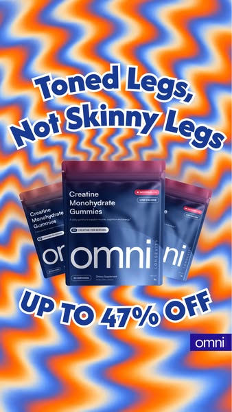 OMNI Longevity ad: Creatine Made Delicious 🍉 🍑