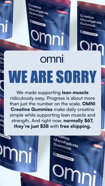 OMNI Longevity ad: Creatine Made Delicious 🍉 🍑