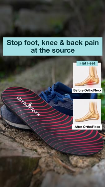 OrthoFlexx ad: Insoles For Alignment And Stability