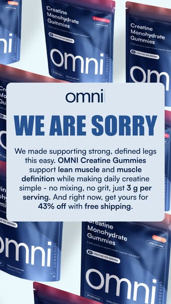 OMNI Longevity ad: Creatine Made Delicious 🍉 🍑