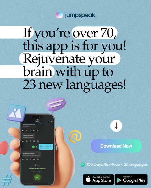 Jumpspeak ad: From Zero To Bilingual In 90 Days.