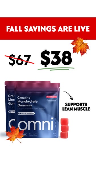 OMNI Longevity ad: Real Creatine - 43% OFF TODAY 👉