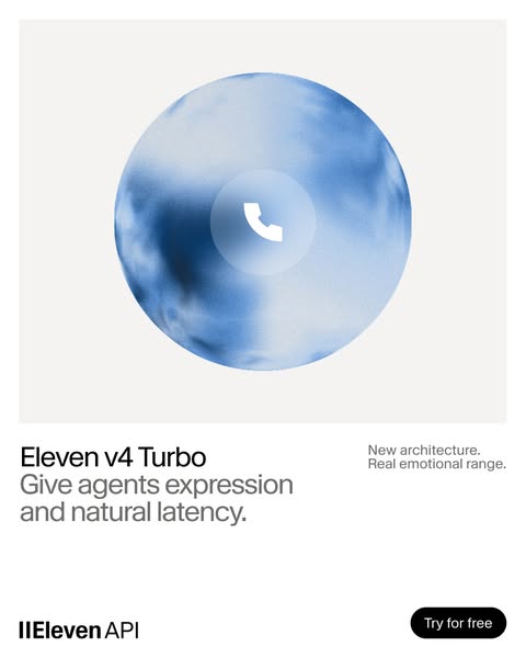 ElevenLabs ad: Introducing Eleven v4