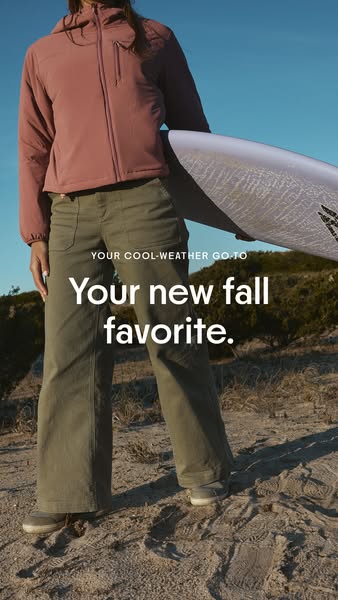 Free Fly Apparel ad: The Folly Twill Wide Leg Pant