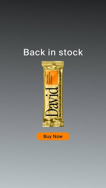 David Protein ad: 28g Protein. 150 Calories. 0g Sugar.