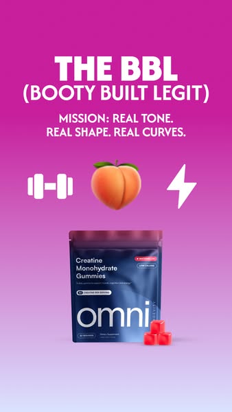 OMNI Longevity ad: Creatine Made Delicious 🍉 🍑