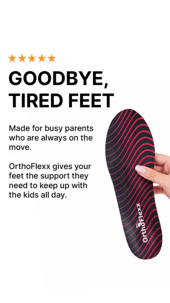 OrthoFlexx ad: Insoles For Alignment And Stability