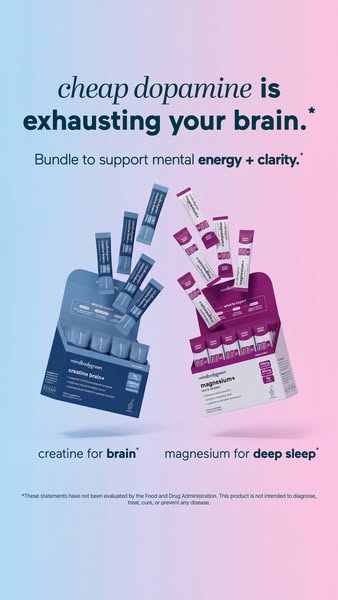 mindbodygreen ad: Brain fog? Lifted.* 🧠