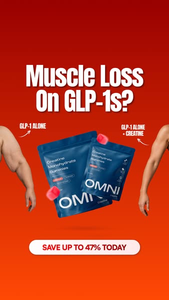 OMNI Longevity ad: Creatine Made Delicious 🍉 🍑