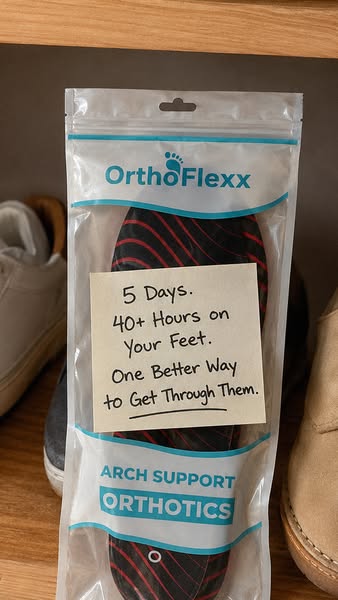 OrthoFlexx ad: Insoles For Alignment And Stability