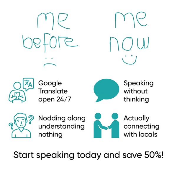 Jumpspeak ad: From Zero To Bilingual In 90 Days.
