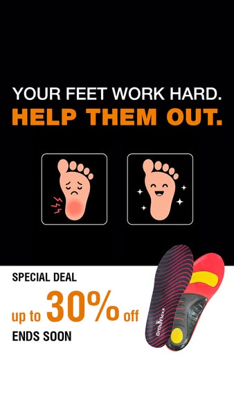 OrthoFlexx ad: Insoles For Alignment And Stability