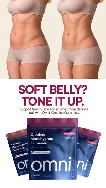 OMNI Longevity ad: Creatine Made Delicious 🍉 🍑