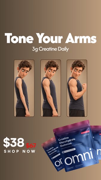 OMNI Longevity ad: Creatine Made Delicious 🍉 🍑