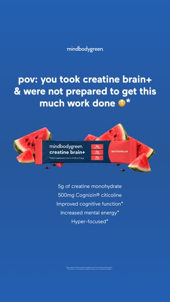 mindbodygreen ad: 🧠 Support your brain for life with creatine backed by science 🧬*