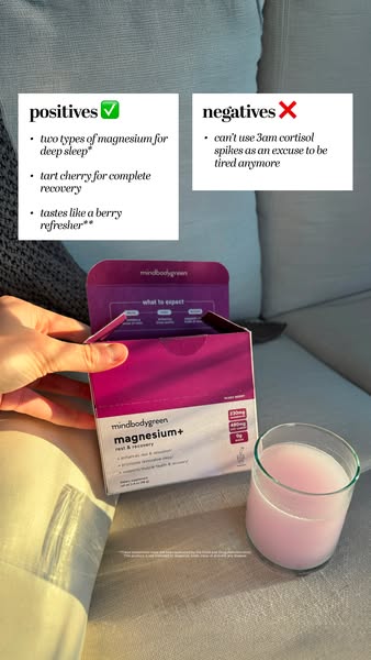 mindbodygreen ad: Tart cherry = 84 more min sleep 🍒