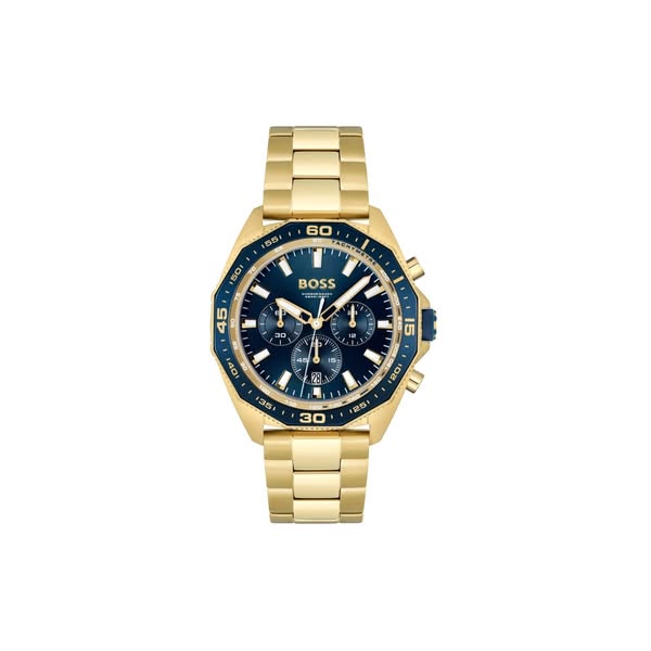 Beaverbrooks the Jewellers ad: BOSS Exclusive Energy Gold Tone Chronograph Quartz Men's Watch