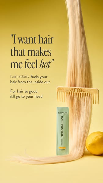 Arrae ad: Grow Fuller, Thicker-Looking Hair with Hair Protein*