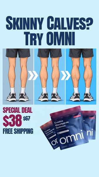 OMNI Longevity ad: Creatine Made Delicious 🍉 🍑