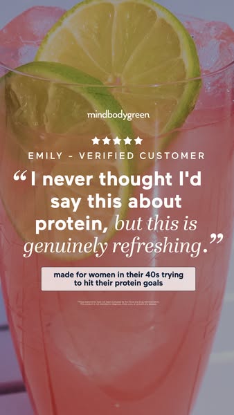 mindbodygreen ad: Your protein just got a glow-up. 💧