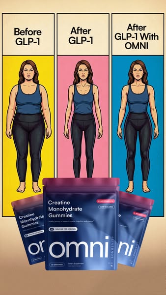 OMNI Longevity ad: Creatine Made Delicious 🍉 🍑