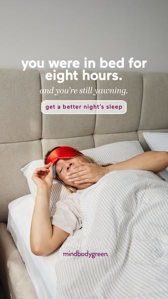 mindbodygreen ad: Tart cherry = 84 more min sleep 🍒