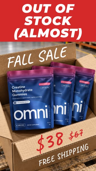 OMNI Longevity ad: Real Creatine - 43% OFF TODAY 👉