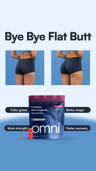OMNI Longevity ad: Creatine Made Delicious 🍉 🍑