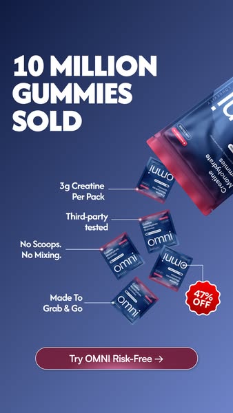 OMNI Longevity ad: Real Creatine - 43% OFF TODAY 👉