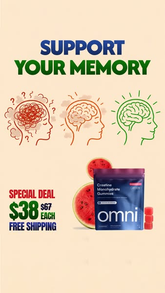OMNI Longevity ad: Real Creatine - 43% OFF TODAY 👉