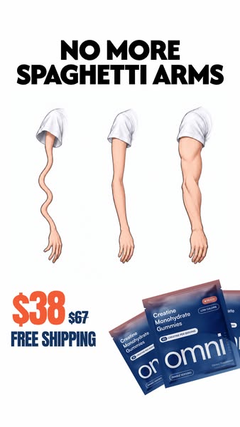OMNI Longevity ad: Creatine Made Delicious 🍉 🍑
