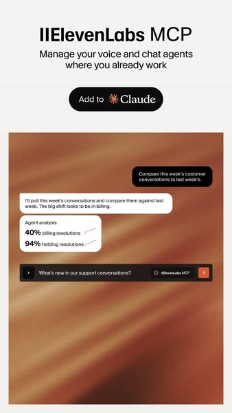 ElevenLabs ad: Build agents in plain language
