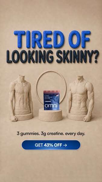 OMNI Longevity ad: Creatine Made Delicious 🍉 🍑