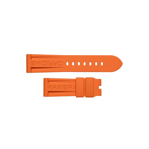 Beaverbrooks the Jewellers ad: Panerai 24mm Orange Rubber Watch Strap