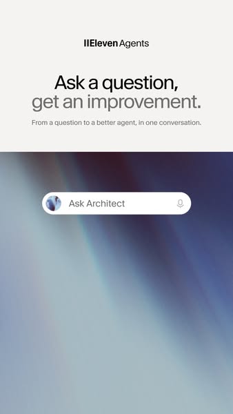 ElevenLabs ad: Meet ElevenAgents Architect