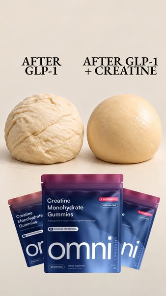 OMNI Longevity ad: Creatine Made Delicious 🍉 🍑