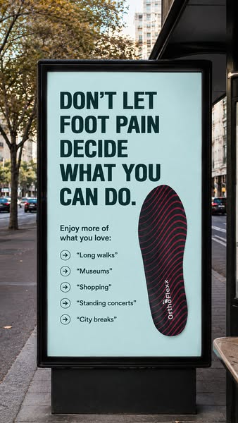 OrthoFlexx ad: Insoles For Alignment And Stability