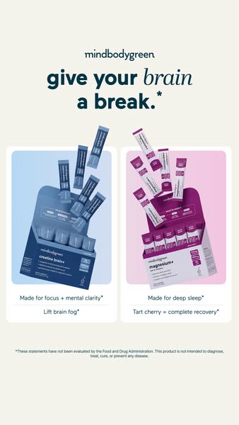 mindbodygreen ad: Brain fog? Lifted.* 🧠