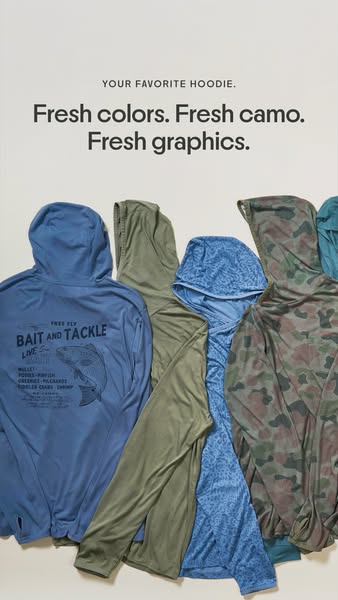 Free Fly Apparel ad: The Sun Hoodie Lineup