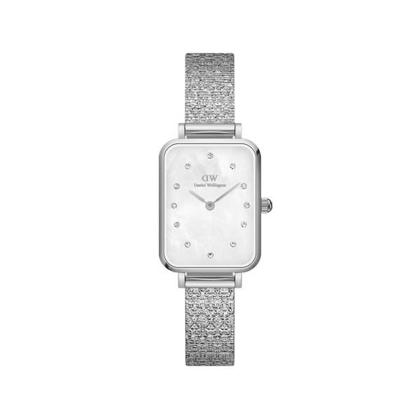 Daniel Wellington ad: Quadro Lumine Pressed Piano White MoP Silver