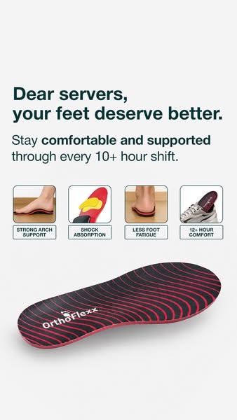 OrthoFlexx ad: Insoles For Alignment And Stability