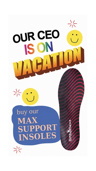 OrthoFlexx ad: Insoles For Alignment And Stability